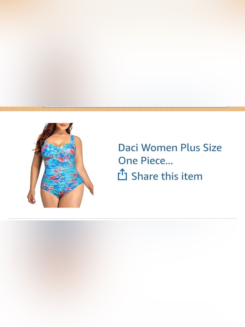 Women’s Floral Plus Size One Piece - Picture 7 of 7